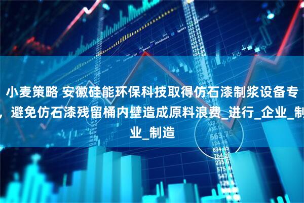 小麦策略 安徽硅能环保科技取得仿石漆制浆设备专利，避免仿石漆残留桶内壁造成原料浪费_进行_企业_制造