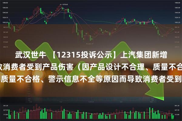 武汉世牛 【12315投诉公示】上汽集团新增3件投诉公示，涉及导致消费者受到产品伤害（因产品设计不合理、质量不合格、警示信息不全等原因而导致消费者受到产品伤害）问题等
