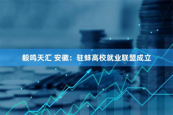 毅鸣天汇 安徽：驻蚌高校就业联盟成立