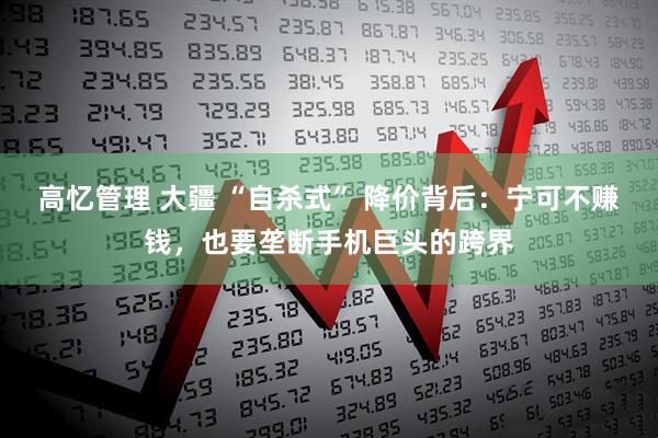 高忆管理 大疆 “自杀式” 降价背后:宁可不赚钱,也要垄断手机巨头的跨界